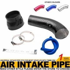 3" in/75mm Universal Auto Cold Air Intake Induction Pipe Kit Filter Tube System