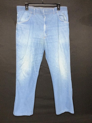 38x32 Vtg Wrangler Men's Classic Fit Light Wash Denim Jeans - Picture 4 of 5