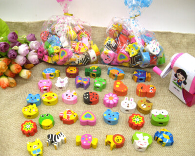 Niedliche Tiere geformt Bleistift Top Radierer Spaß Kinder Gummis Party Geschenk Tasche Füller