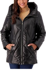 Nuage Hooded Puffer Coat Black