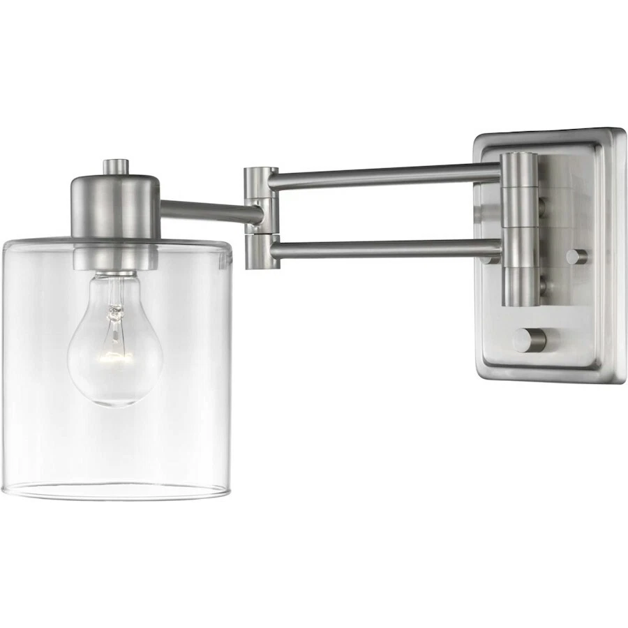 Brushed nickel swing arm wall lamp deals