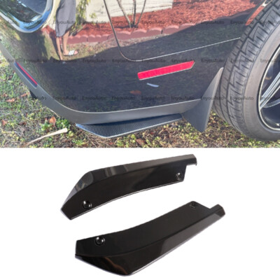 For Dodge Challenger SRT SXT Rear Bumper Lip Splitter Diffuser Glossy Black