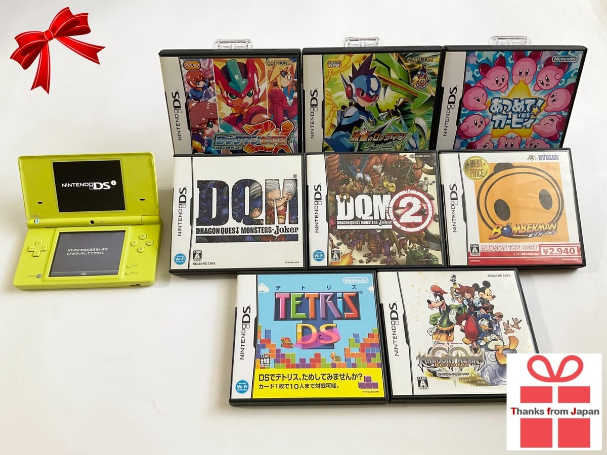 Lot 8 Nintendo DS Rockman Set Game & DSi Console White JP Tested