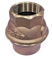1-1/2" Nibco HydraPure Bronze Inline Check Valve FNPT x FNPT Threaded T-480-Y-LF