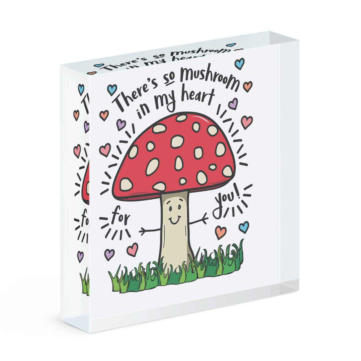 There's So Mushroom In My Heart For You Acrylic Photo Block Frame Valentines Day