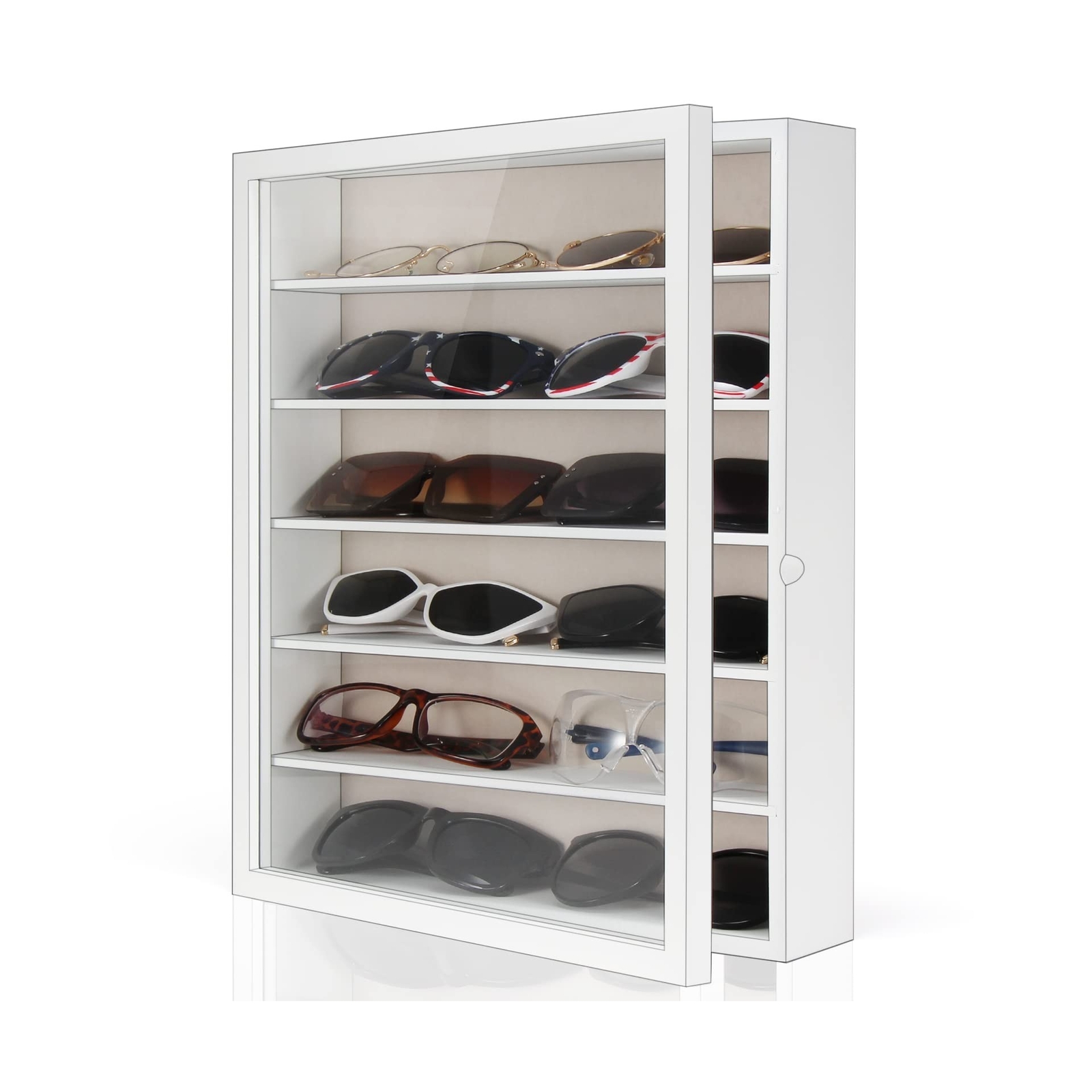 Wall Mount Sunglasses Organizer Display Holds 13x15.6 Inch Eyewear Storage-image