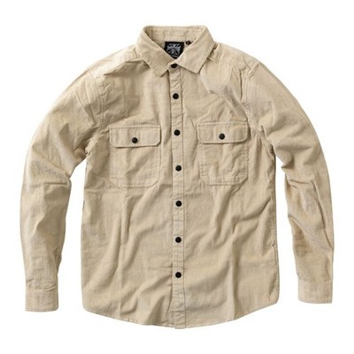 West Coast Choppers Langarmhemd Herren WCC Hill Country Cord Shirt Sand beige