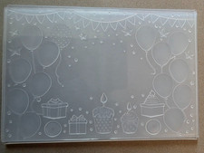 3D Party cupcakes balloons Embossing Folders, Textured Embossed, transparent