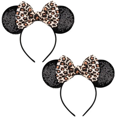 FANYITY Mouse Costume Ears,2 Pcs Mouse Ears Headbands for Girls and Women Par...