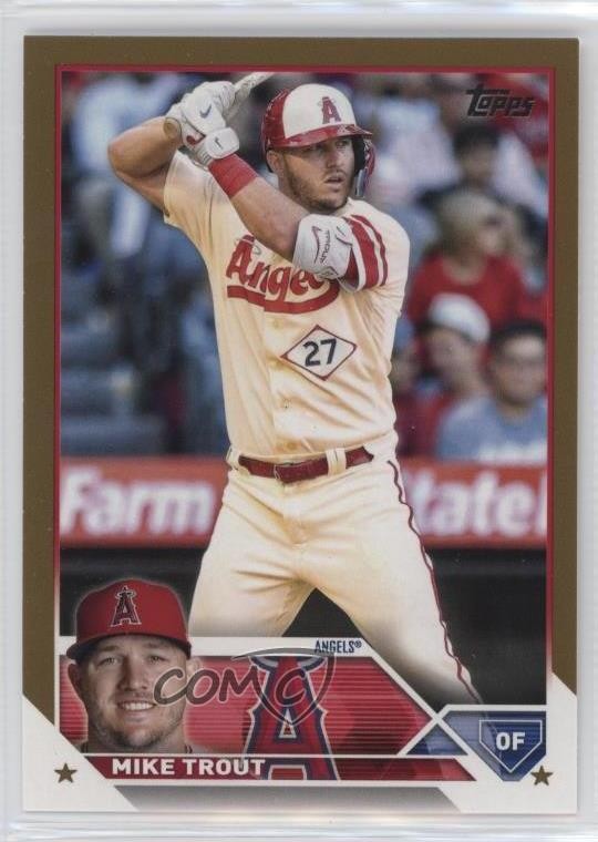 2023 Topps Series 1 Gold /2023 Mike Trout #27 0ob4