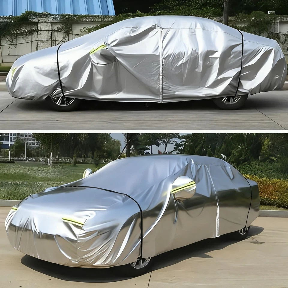 For Volvo S80 Waterproof Full Car Cover Outdoor Dust Protection Rain Snow - Image 2 of 4
