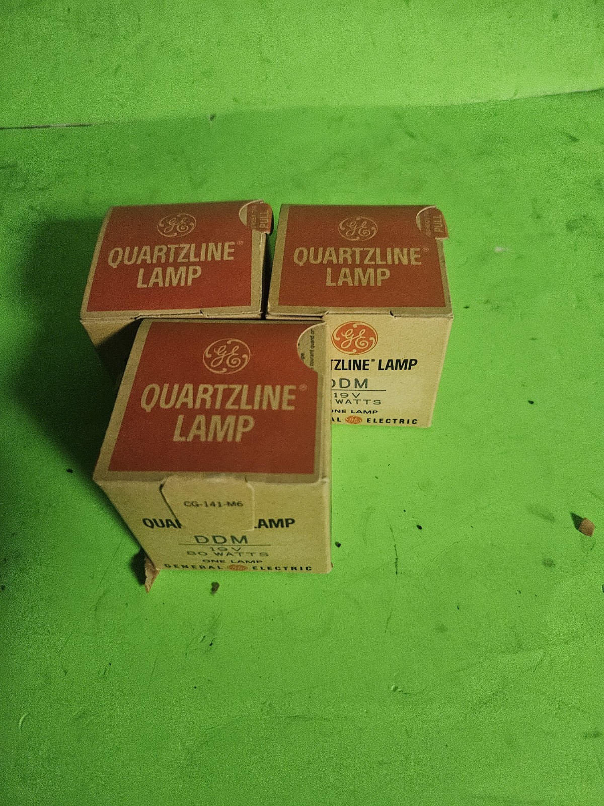 LOT OF 3 General Electric DDM Projector Lamp 80 W 19 V