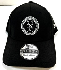 New York Mets MLB NE 2024 City Connect Circle Logo Flex-Fit Hat~ Black/White