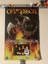Póster promocional original Oppressor 2014 Elements of Corrosion Mercury Records