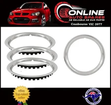 15" Universal Stainless Steel Wheel Trim Ring Set of x4 hub caps discs hot rod