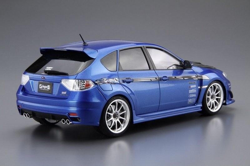 Aoshima Impreza WRX STI 塗装済プラモデル Aoshima 1/24 The Tuned Car Model Kit Ings N-Spec Subaru Impreza