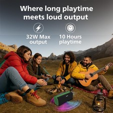 Altavoz portátil Bluetooth y sonido estéreo PHILIPS Audio TAS2400, VERDE