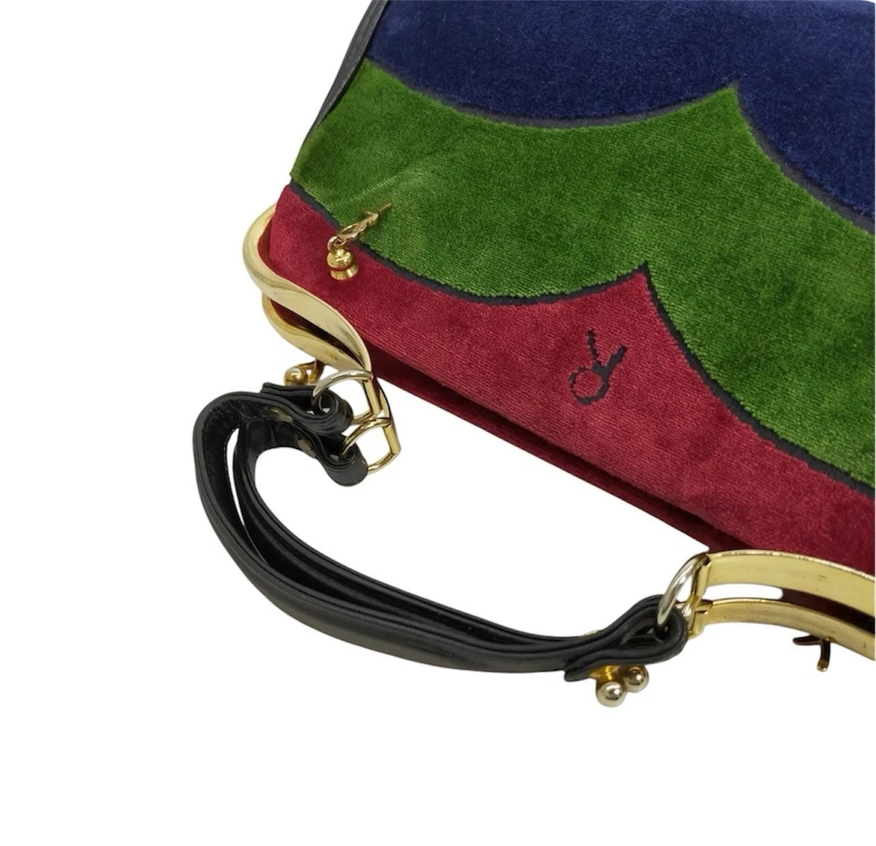 Bolso de mano de colección Roberta Di Camino marco multicolor Bagonghi años 70 Foto 3 de 4