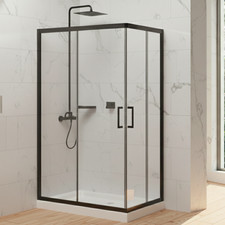 Box doccia cabina 6mm profilo nero 90x90 90x120 100x100 100x120 120x120 h195