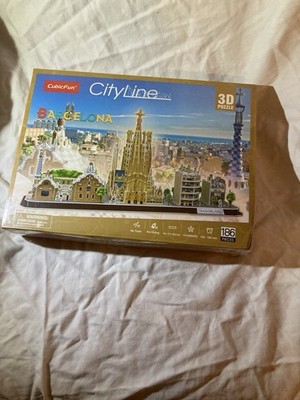 Cubicfun, City Line, BARCELONA, 3D Puzzle, 186 Pieces