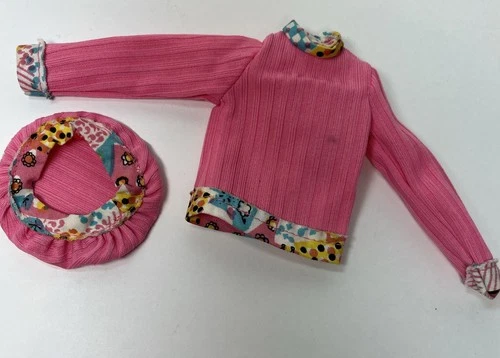 Adorable Vintage Barbie Fashion Doll Dusty Doll Pink Top & Beret Hat