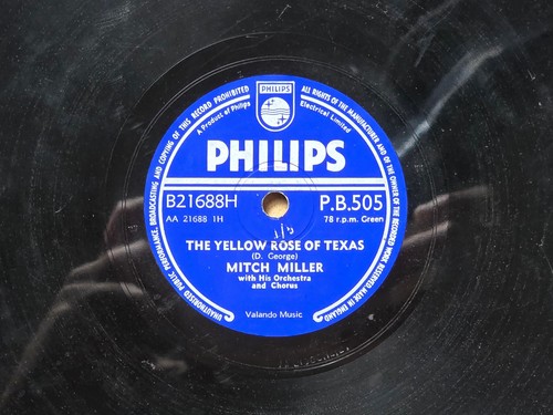 Mitch Miller - The Yellow Rose Of Texas/Blackberry Winter - 1955 Philips 78RPM - Picture 13 of 15