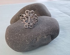 925 Sterling Silver Open work Filigree Infinity Ring Size 4.75
