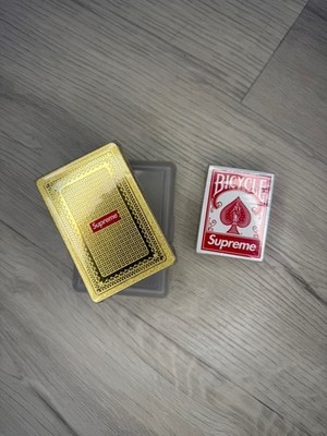 Supreme Gold Foil & Red Bicycle Mini Deck playing Cards Bundle new