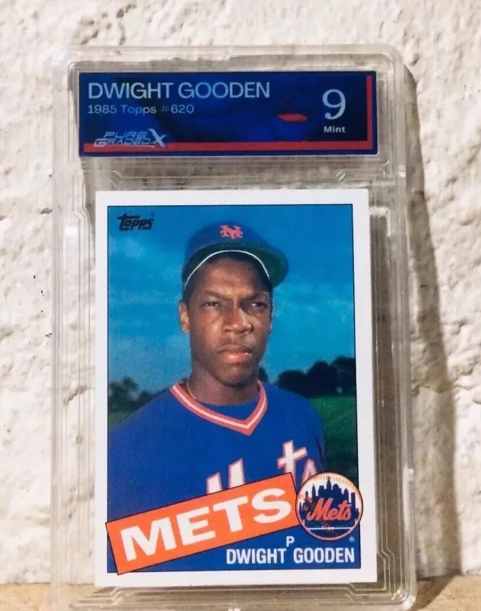 1985 TOPPS #620 DWIGHT GOODEN Rookie Mint 9 Graded RC Card Mets