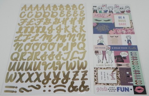 SET MÄDCHEN WOLLEN NUR SPASS HABEN AUFKLEBER SPANPLATTE EPHEMERA PRIMA PAPIER STUDIO - Bild 7 von 9