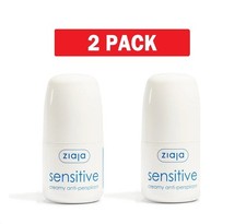 2 Pack ZIAJA SENSITIV Antiperspirant Cream Deo Roll on. ZIAJA SENSITIV deodorant