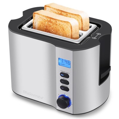 ECT2145 Extra Wide Slot 2-Slice Toaster, Bagel Function Reheat, Defrost, & Ca...