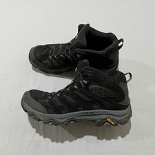 Merrell Moab 3 Mid Mens Black Night Waterproof Lace Up Hiking Boots Size 13