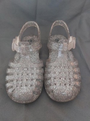 Cat & Jack Light Purple Clear Toddler Girl Sparkle Jelly Sandals Shoes Size 9