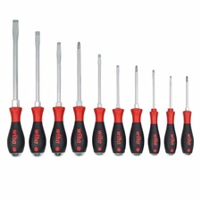 Wiha 53180 10 Piece SoftFinish X Heavy Duty Cushion Grip Screwdriver Tray Set