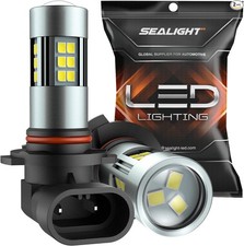 H10/9145/9140 LED Fog Light Bulbs, 6000K Xenon White, 27 SMD Chips, 360-degree I