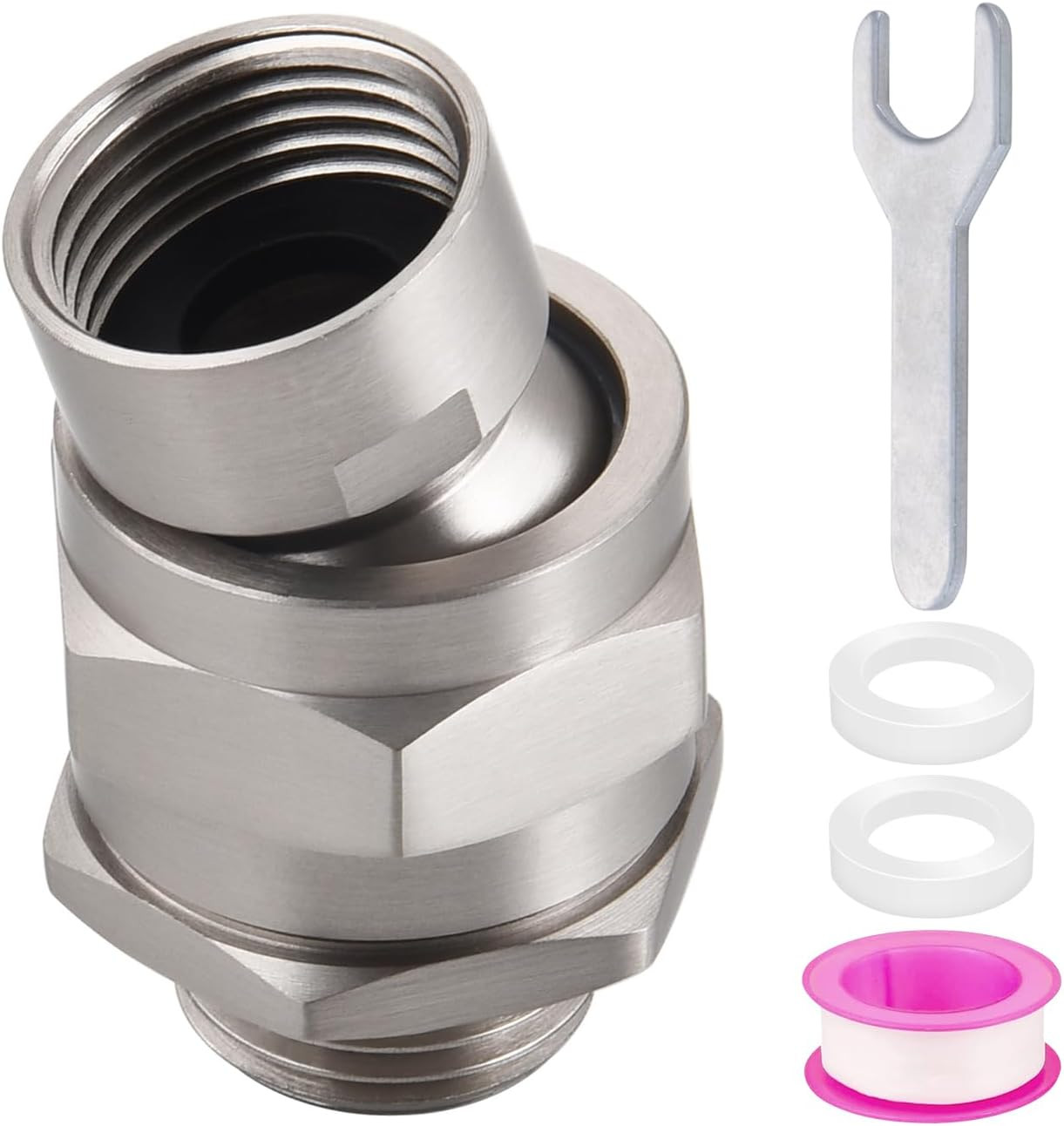 Swivel Adapter 360&deg; Adjustable Arm Connector Nickel Finish