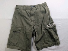 Vtg Polo Jeans Ralph Lauren Military Cargos Mens 35 Olive Green Shorts