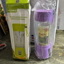 Portable And Rechargeable Battery Juice Blender Brand New 380ml Black