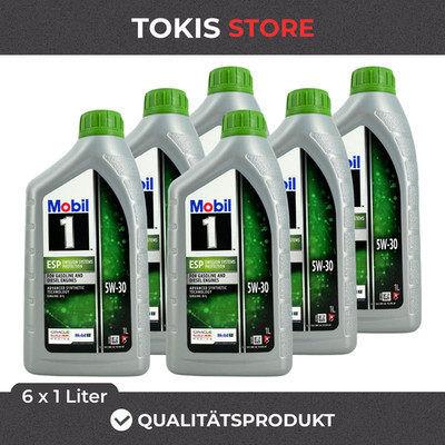 Mobil 1 ESP 5W-30 Motoröl 6 x 1 Liter Vollsynthetisch ACEA C3 API SN Longlife Öl
