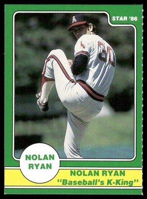 Nolan Ryan 1986 Star Ryan California Angels Baseball's K-King #B NM/MT