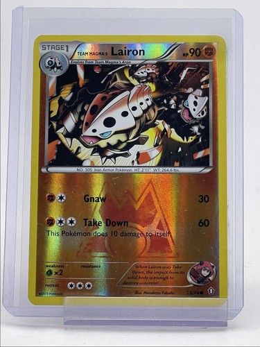 TEAM MAGMA'S LAIRON 2015 POKEMON XY DOUBLE CRISIS REVERSE HOLO 13/34 Q1048