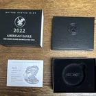 United States Mint American Eagle 2022   1 oz Silver Uncirculated Coin Box only