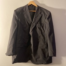 Canali Herren Blazer Anzug Sakko 40R Grau 100% Wolle Einwandfrei