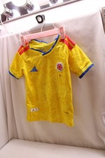 KIDS yellow adidas Colombia 2026 home jersey polyester 4 paint stains