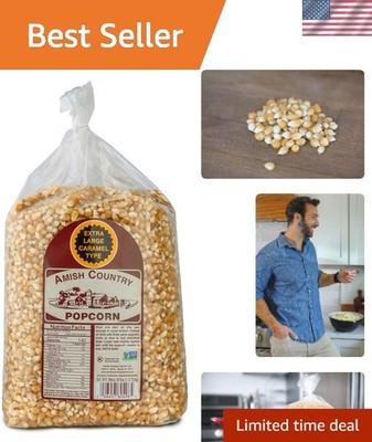 6 lb Bag | Extra Large Caramel Type Popcorn Kernels | Old Fashioned, Non-GMO ...