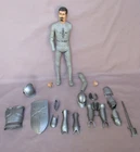 Vintage  Marx Silver Knight 11.5" Action Figure Incomplete  with Accessories