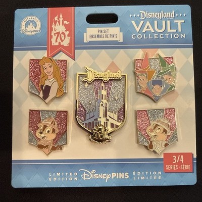 Disneyland 70th Vault Collection LE 5000 5 Pin Set Series 3/4
