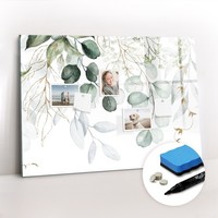Magnetwand Glas Mit Marker Schwamm Magneten HäNgende Pflanzen 100X70 Cm