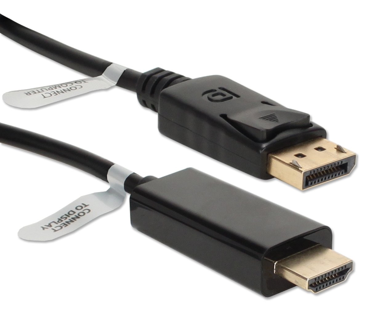 Цифровой AV кабель QVS 10 футов DisplayPort к HDMI - 10-футовый DisplayPortHDMI AV 4390₽